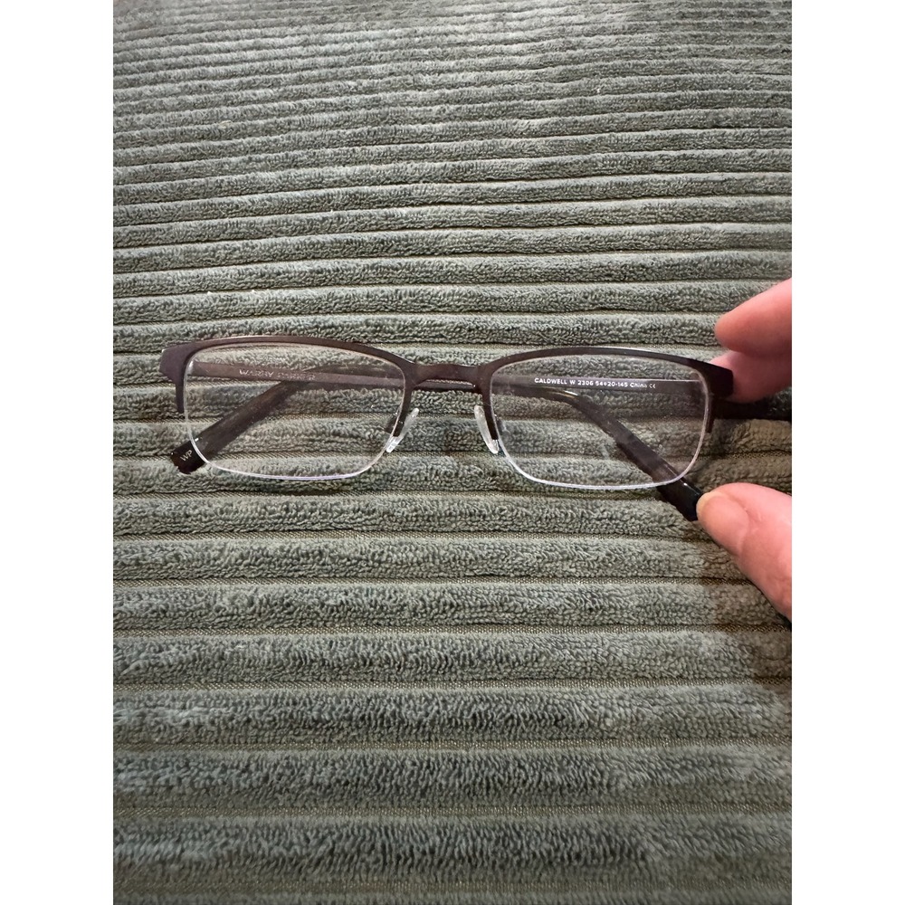 Warby Parker Caldwell Eyeglass Frames Bronze Semi‎ Rimless Mens